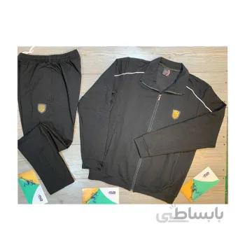 ست گرمکن شلوار نخی طرح پورشه مشکی، چهار فصل