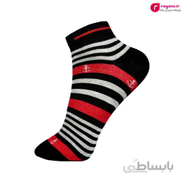 جوراب مردانه مچی طرح لنگر کد R215343