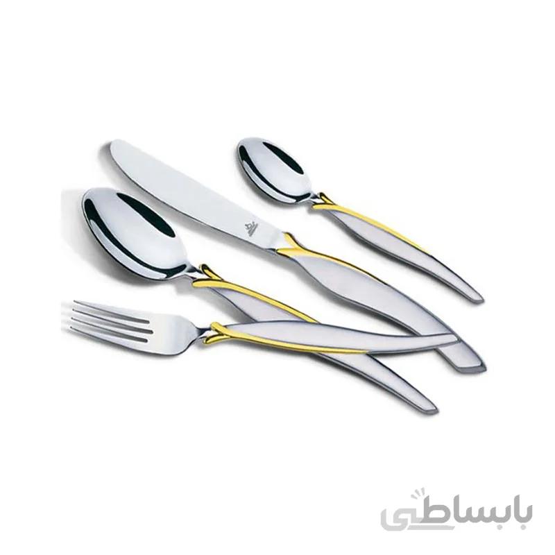 قاشق و چنگال طلایی عرشیا مدل TM145GS-907
