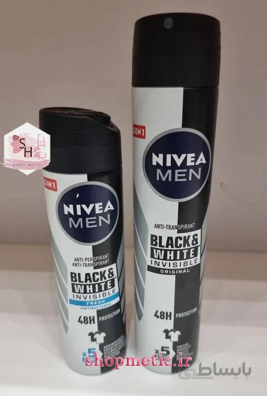 دو عدد اسپری 200ml+150ml اینویزیبل بلک اند وایت نیوا