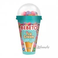 پاستیل ببتو مدل بستنی قیفی بسته 120 گرمی Bebeto