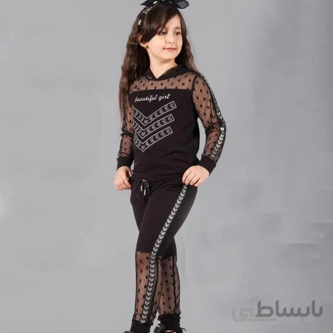 هودی شلوار بهاره و تابستانه فانتزی مجلسی نخی و توری 50 55 60