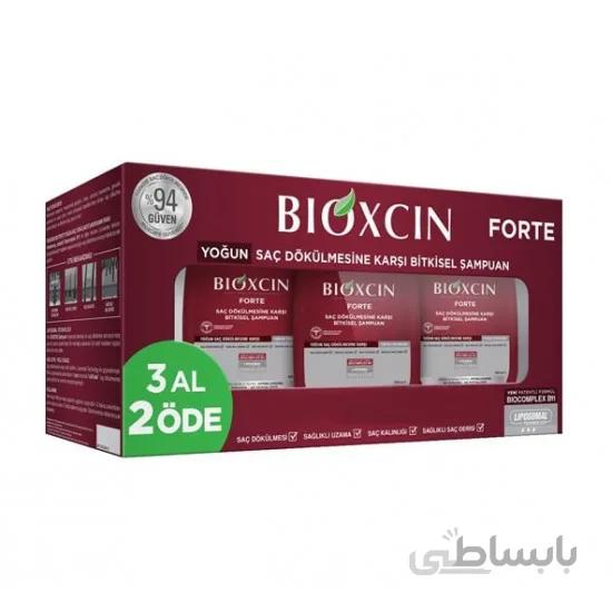 پک 3 عددی شامپو ضد ریزش بیوکسین فورت Bioxcin Forte مناسب تمام موها حجم 300 میل