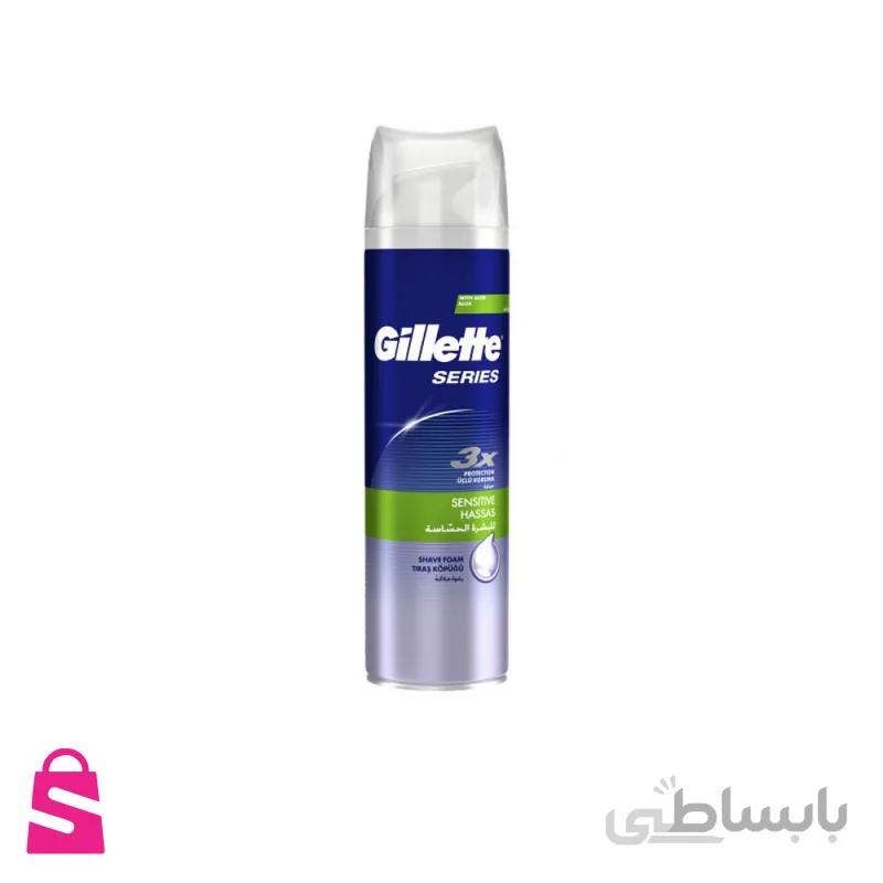 فوم اصلاح ژیلت سری ۳X مدل Sensitive حجم ۲۵۰ میلی لیتر Gillette