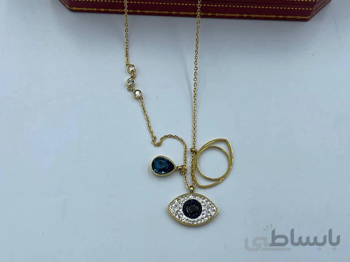 گردنبند چشم نظر آویز دار خاص