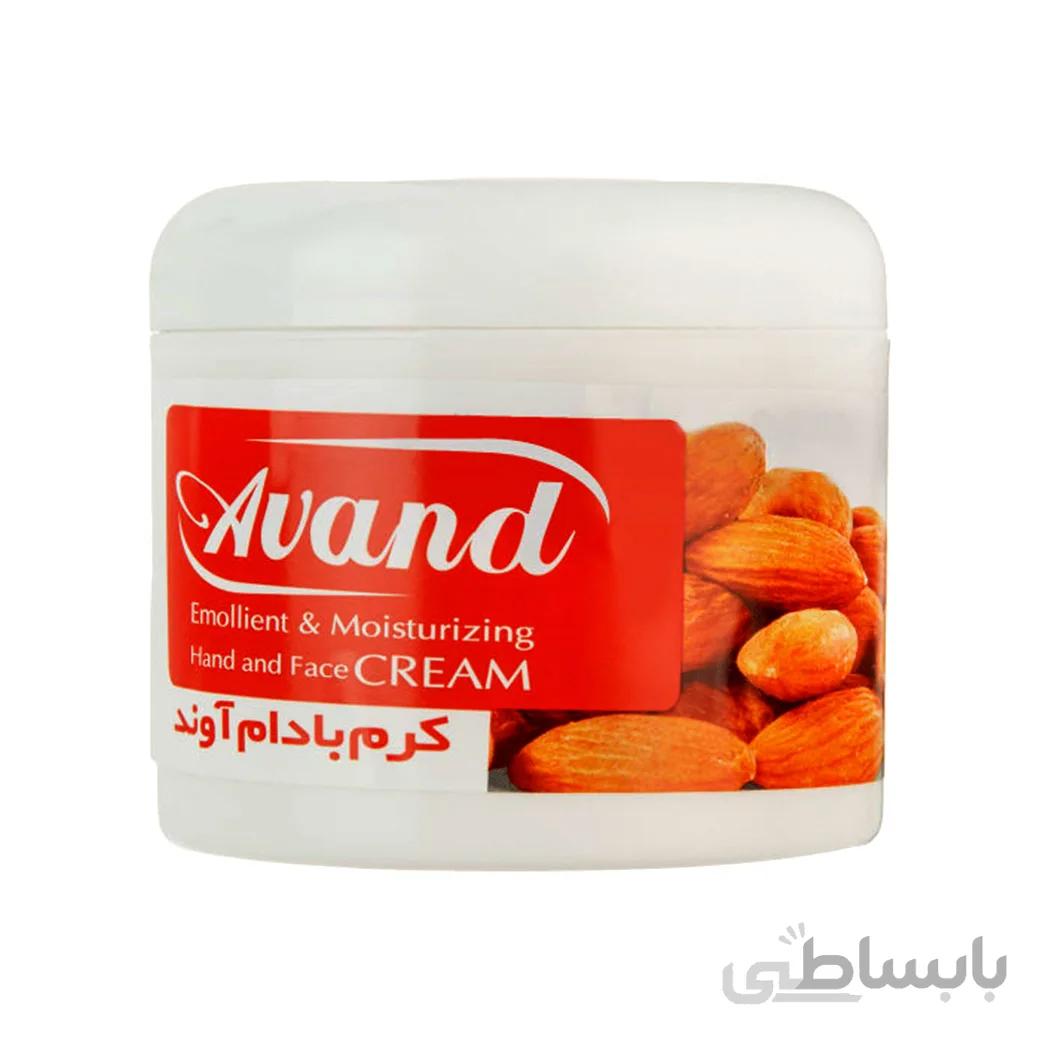 کرم مرطوب کننده بادام آوند مناسب دست و صورت 200 میل ا Avand Cream moisturizing for hands and face 200ml