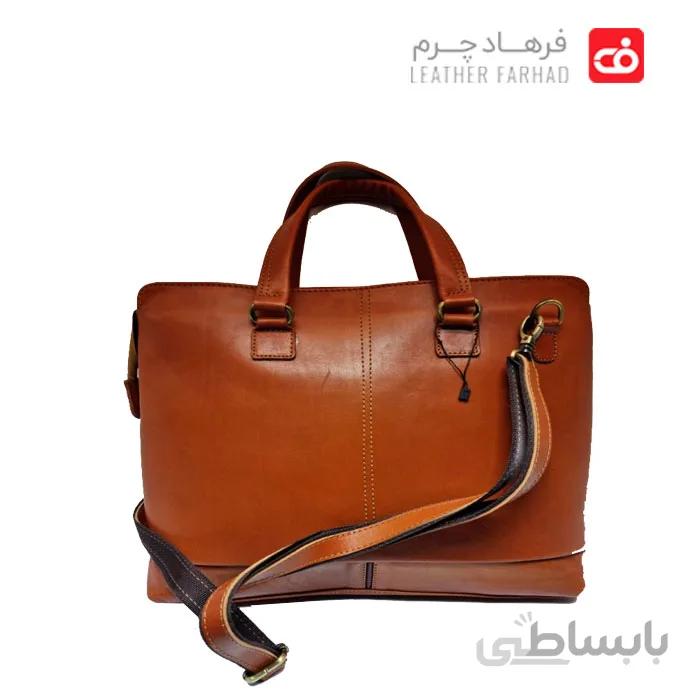 کیف اداری دو دسته زنانه چرم طبیعی تبریز