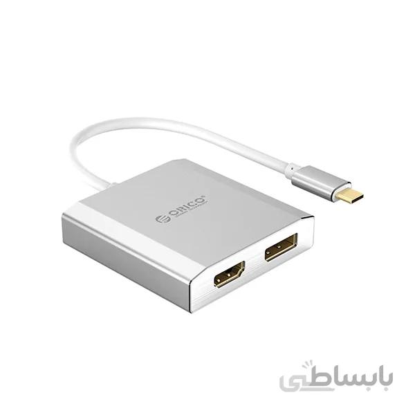 هاب آداپتور 1 به 2 تایپ سی اوریکو ORICO XD-CFHD4 Type-C to DP + HDMI Adapter