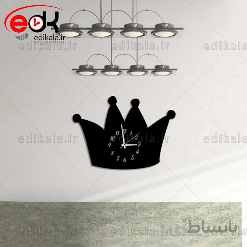ساعت دیواری فانتزی طرح تاج در پنج رنگ