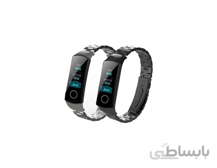 بند فلزی مدل Bead 3 مناسب مچ بند هوشمند هانر مدل Honor Band 4/5