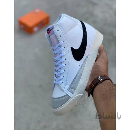 ست نایک بلازر ساقدار اصلی سفید/مشکی زنانه و مردانه nike blazer mid 77