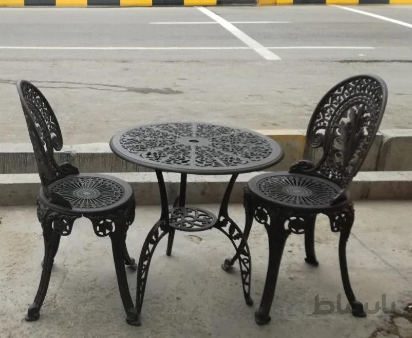 میزوصندلی آلومینیومی طرح چکاوک رنگ مشکی