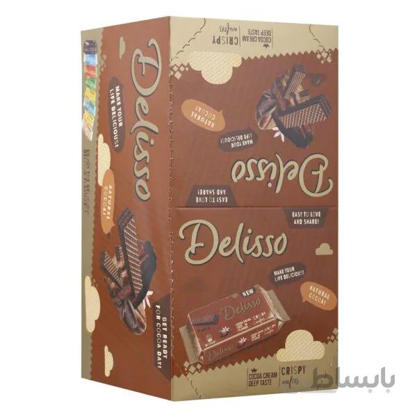 ویفر شکلاتی دلیسو بسته ۲۴ عددی – Delisso Cocoa flavour