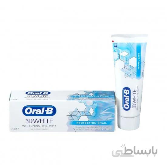 خمیر دندان اورال بی Oral-B آلمان مدل 3D White Protection Email حجم 75 میل