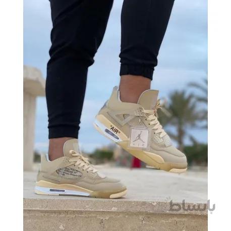 کتونی اورجینال نایک ایرجردن Jordan 4 Retro Off-White Sail
