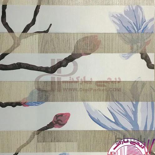 پرده زبرا گل لیلیوم آبی خوش سایه