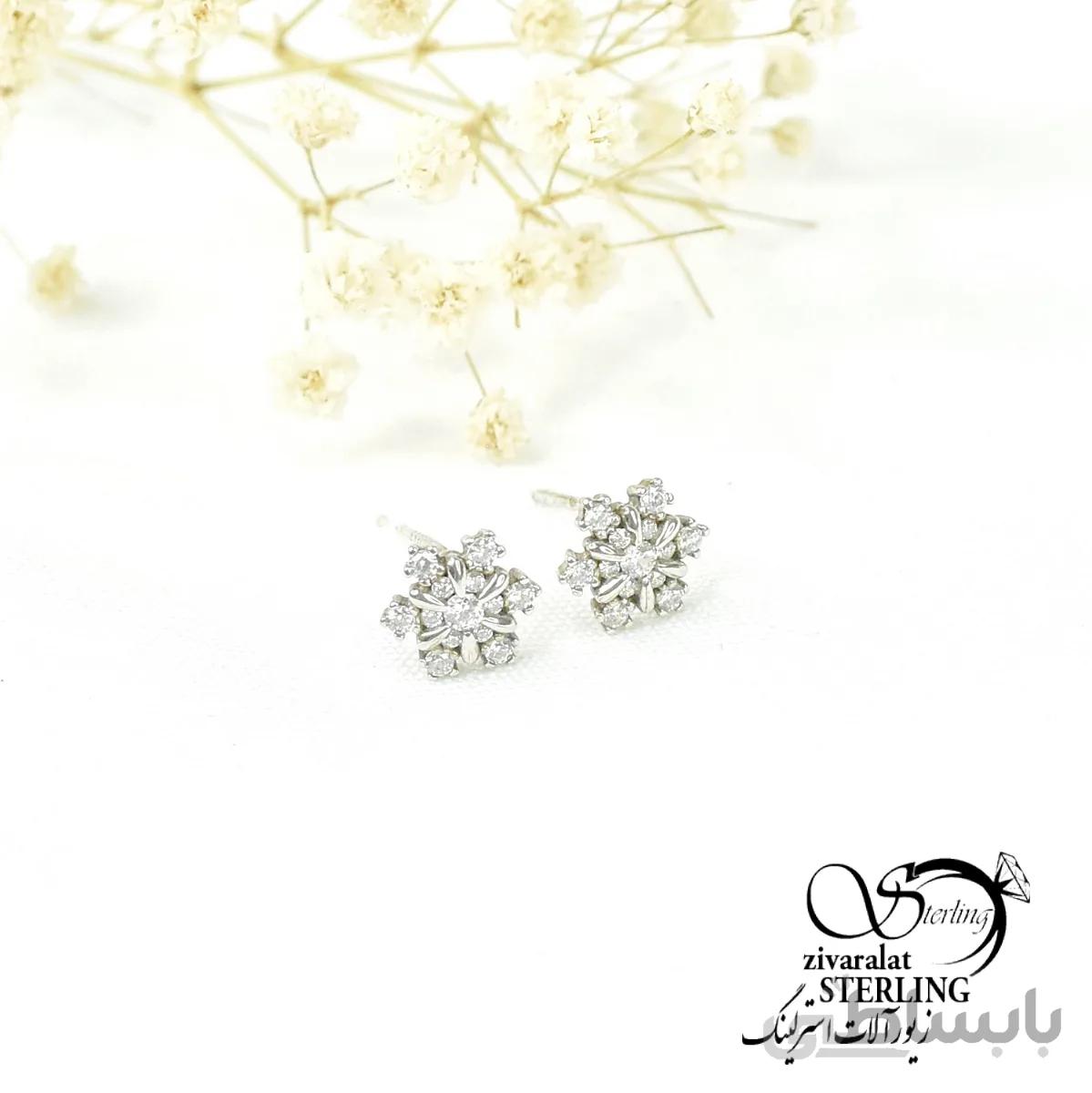 گوشواره میخی نقره کد 6253