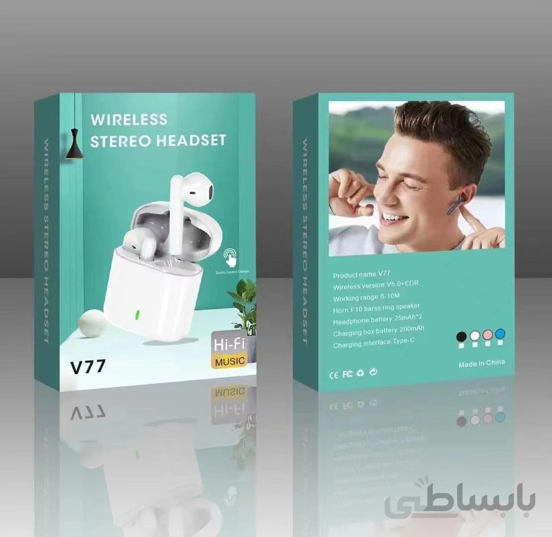 ایرپاد بلوتوثی مدل V77 ا V77 WIRELESS STEREO HEADSET