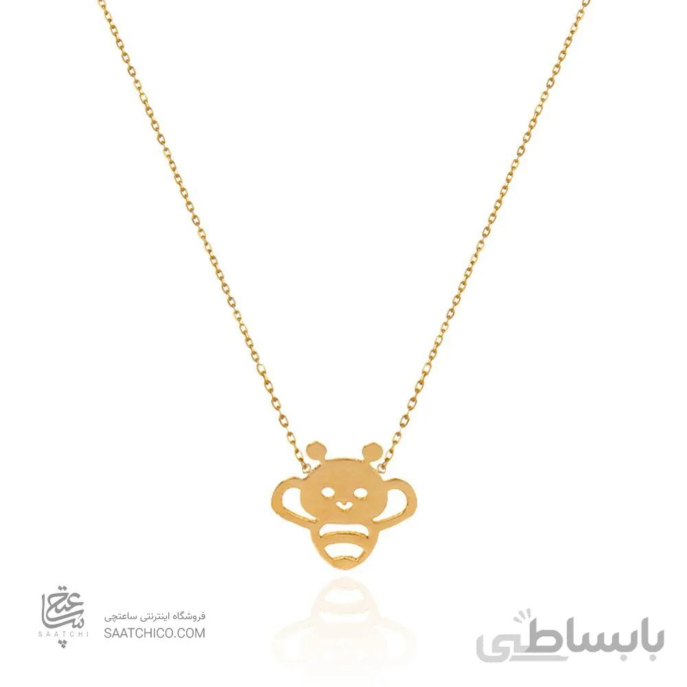 گردنبند طلا کودک طرح زنبور کد KN720
