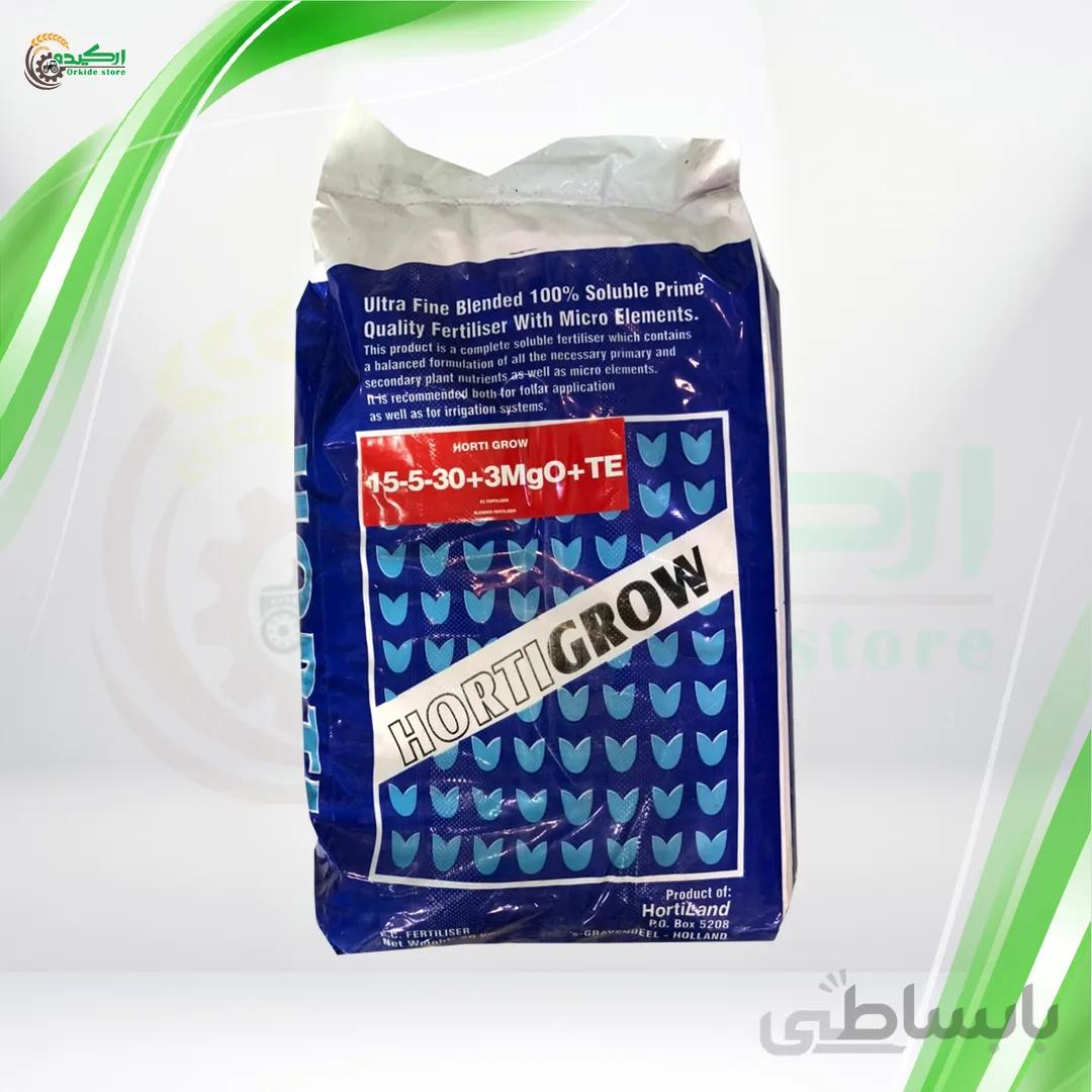 کود کامل پتاسیم بالا 30-5-15 هورتی گرو بسته 20 کیلویی