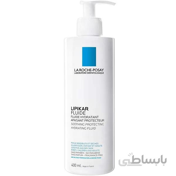 مرطوب کننده بدن lipikar Fluide لاروش پوزای مدل حجم ۴۰۰میل | نرم کننده و محافظت کننده از پوست خشک ا La-roche Posay lipikar Fluide Moisturiser, 400ml