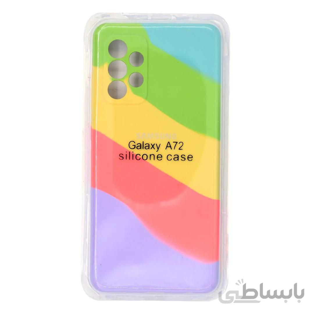 قاب گوشی سامسونگ Galaxy A72 سیلیکونی رنگین کمانی آبرنگی مدل RN