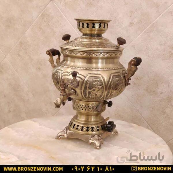 سماور برنجی گازی ۸ لیتری هخامنش آنتیک