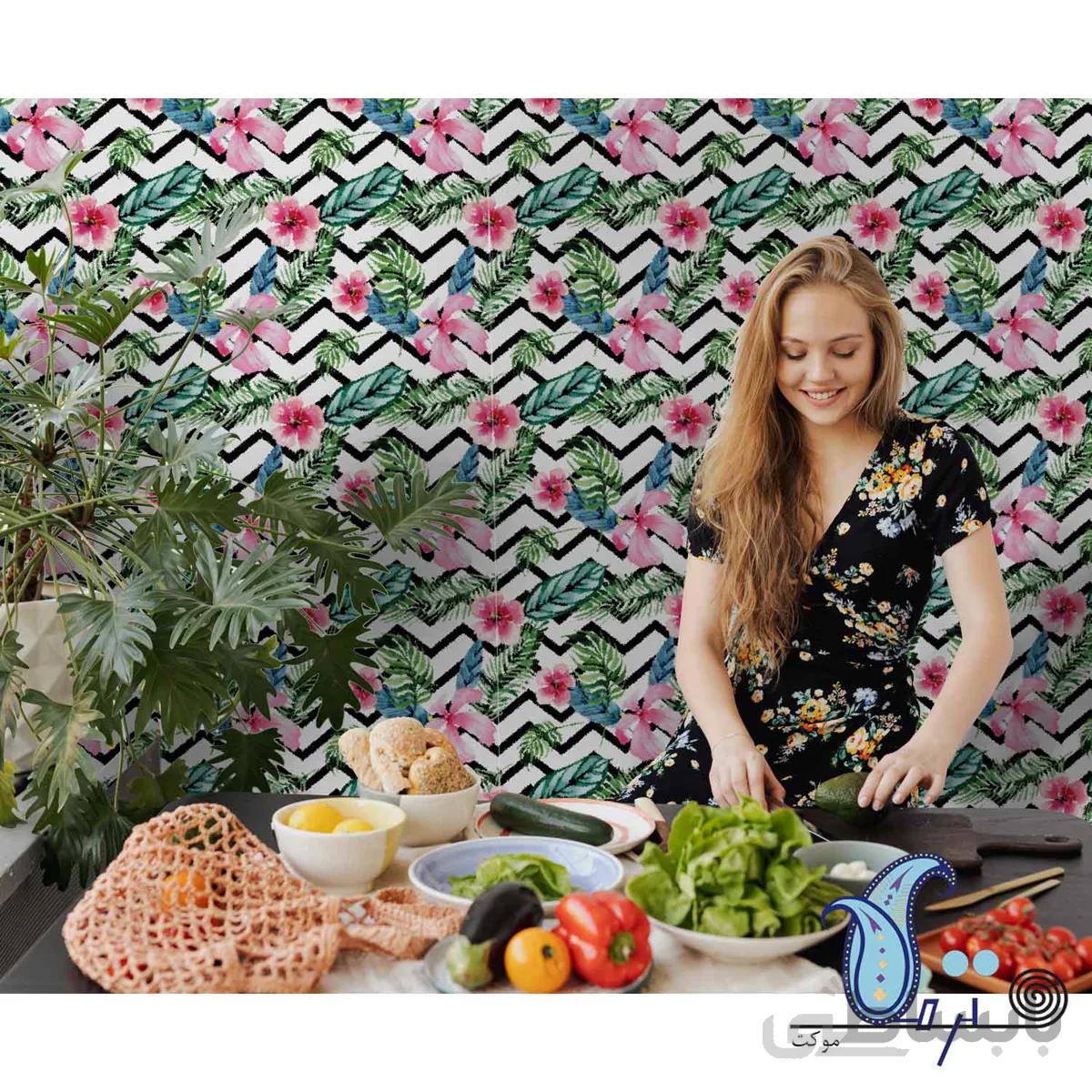 کاغذ دیواری نمدی طرح شقایق