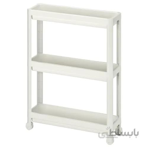 ترولی سه طبقه IKEA مدل VESKEN رنگ سفید