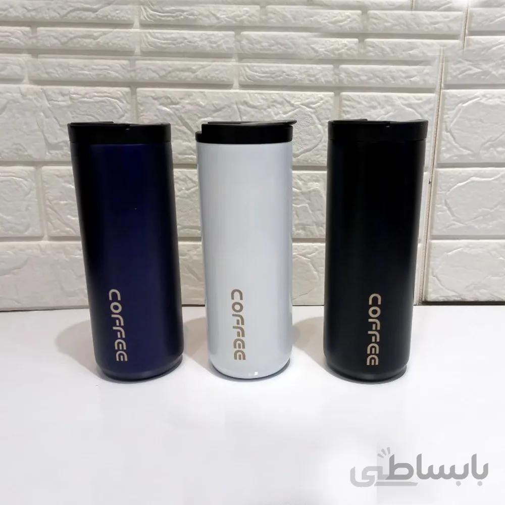 تراول ماگ coffee مشکی استیل حجم 500 میل
