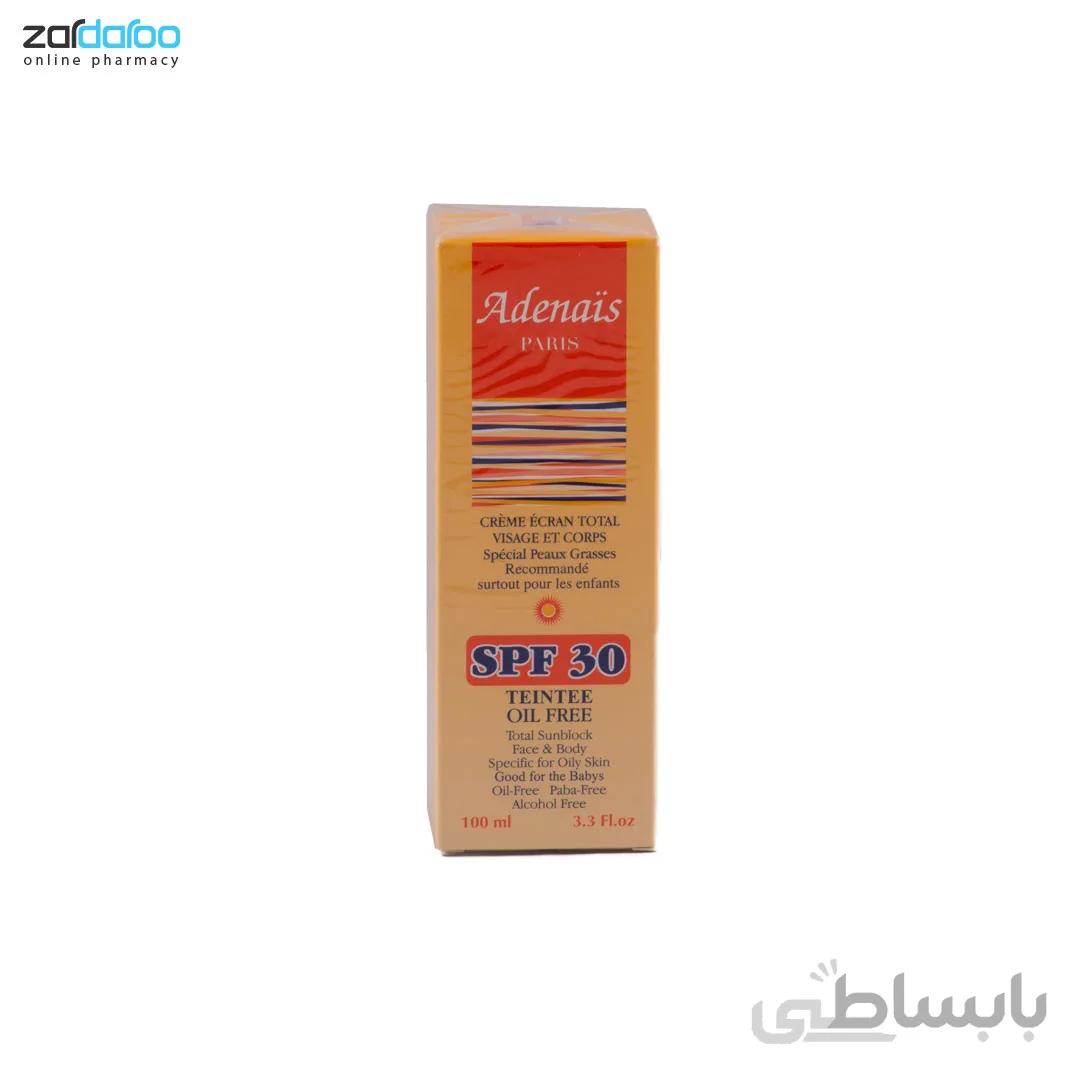 کرم ضد آفتاب رنگی فاقد چربی SPF30 آدنایس