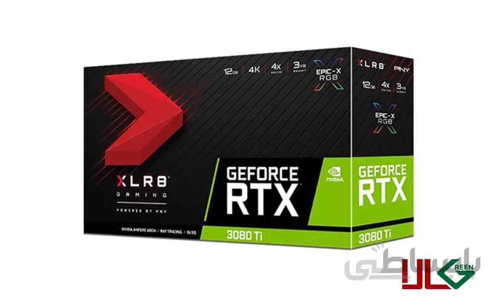 VGA PNY XLR8 Gaming GeForce RTX 3080Ti 12GB GDDR6 LHR کارت گرافیک پی ان وای۳۰۸۰ تی ای ا VGA PNY XLR8 Gaming GeForce RTX 3080Ti 12GB GDDR6 LHR