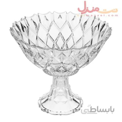 ظرف سرو پایه دار کریستال نوری تازه سری پاریس