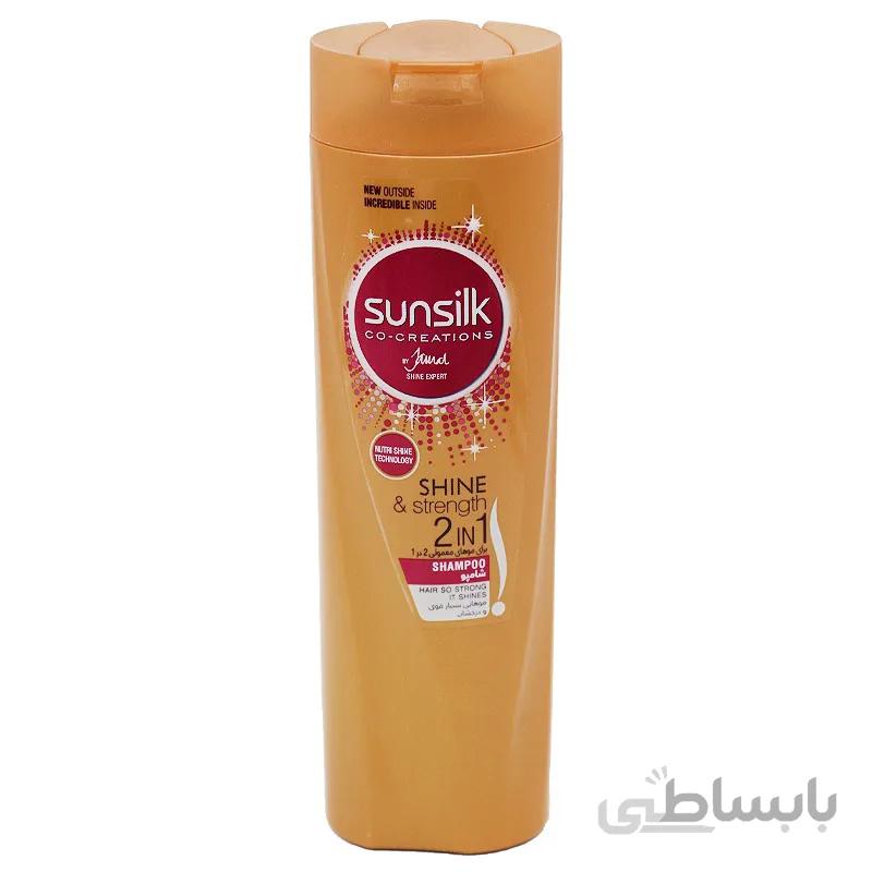 شامپو موی سان سیلک مدل Shine & Strength 2*1 حجم 350 میلی لیتر (کد869/ترکیه)