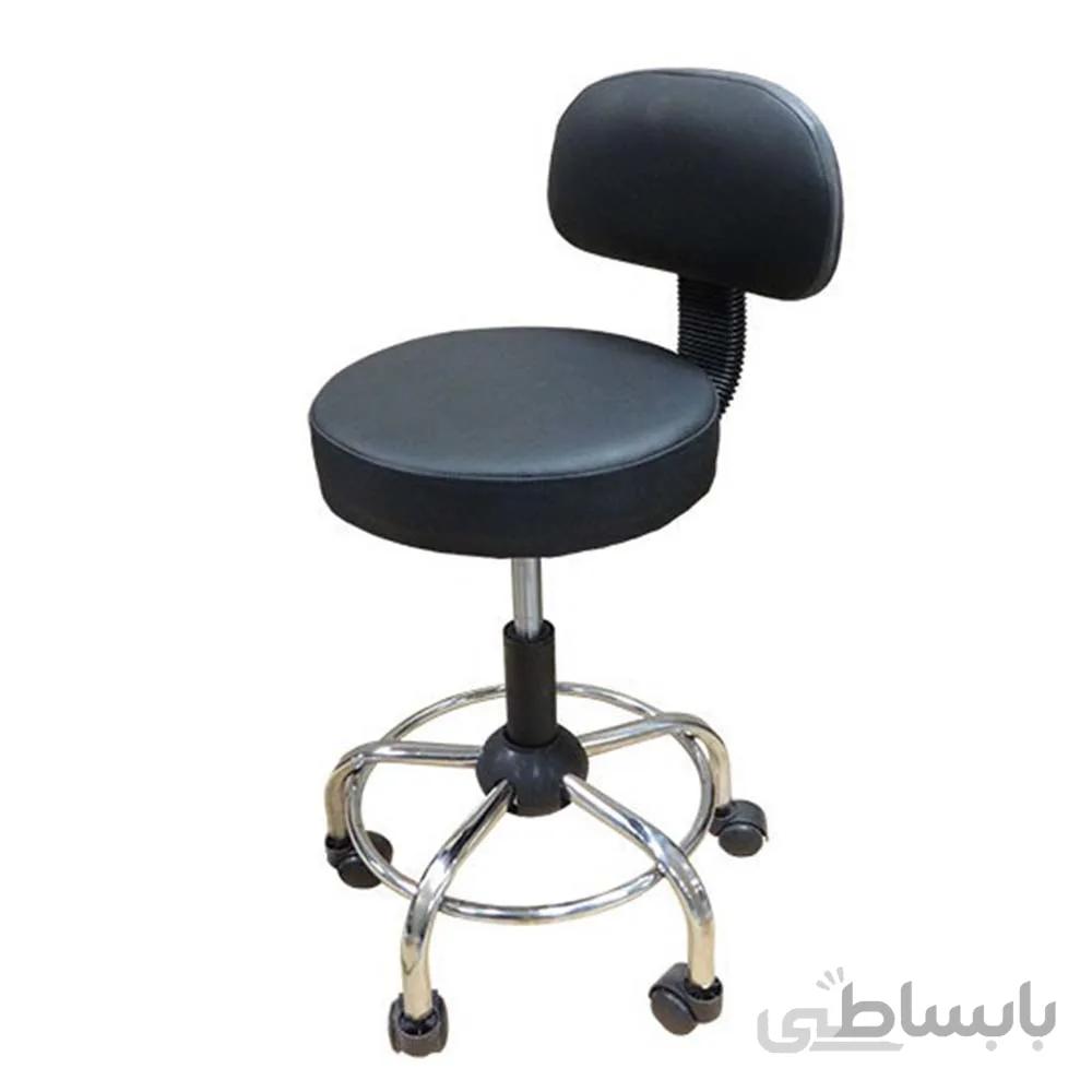 صندلی آزمایشگاهی تابوره جکدار با پشتی مدل T101 افرند
