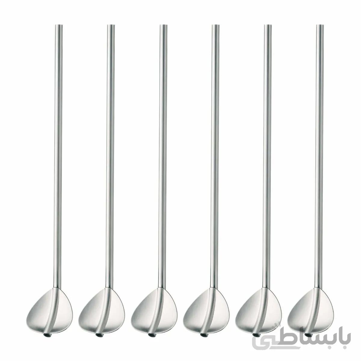 قاشق شربت خوری 6 عددی دبلیو ام اف مدل WMF Coc Cocktail spoon with straw