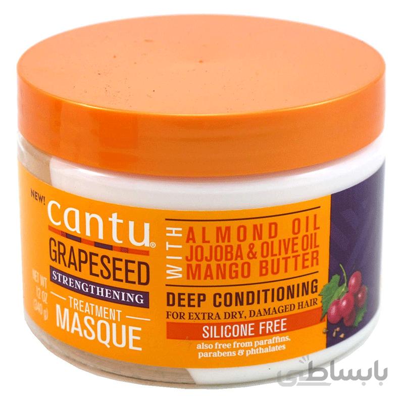 ماسک کانتو عمیق تقویت مو دانه انگور موهای فر Cantu Grapeseed Strengthening Deep Treatment Masque 340G