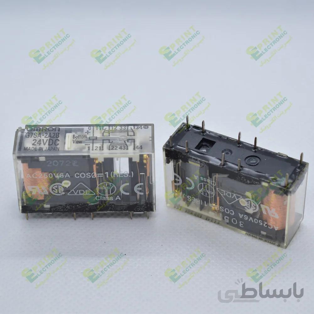 رله 24ولت پی ال سی 10پایه 6 آمپر OMRON G7SA-2A2B -24V -امرون