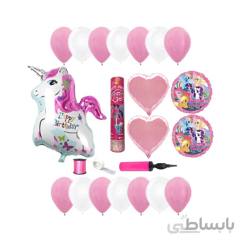 ست تزئینات تولد اسب تک شاخ مدل STF1020