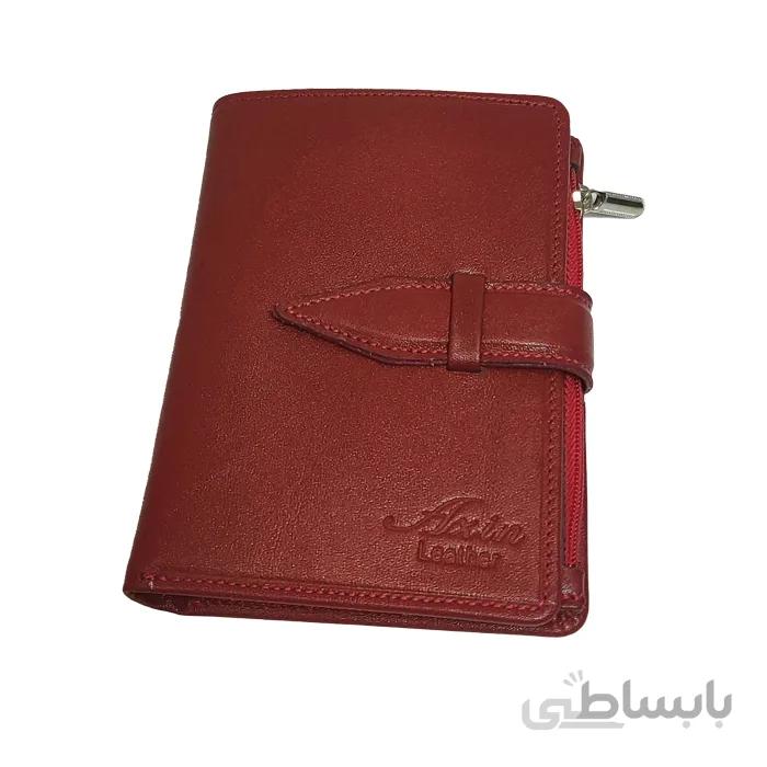 کیف پول جیبی بند دار چرم طبیعی
