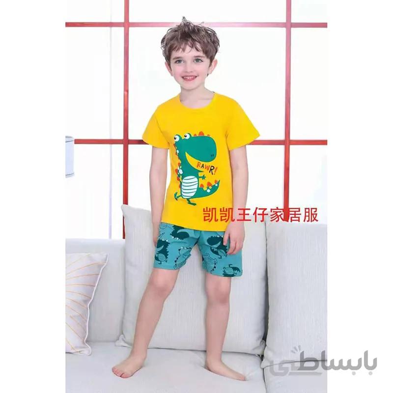 بلوز شورت بچه گانه طرح دایناسور بازیگوش