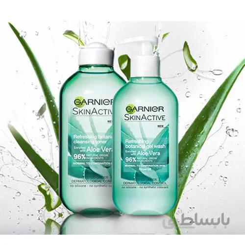 ژل شستشوی صورت گارنیه حاوی عصاره آلوئه ورا و هیالورونیک اسید