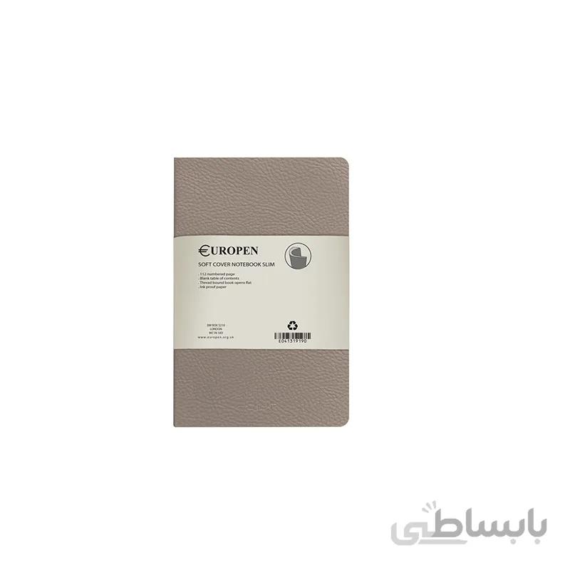 دفتر یوروپن مدل NOTEBOOK SOFTCOVER SLIM کرم تیره پاستیلی