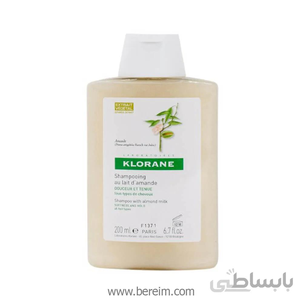 شامپو شیربادام Almond Milk کلوران 200 میلی لیتر ا Klorane Volumising Shampoo With Almond 200ml