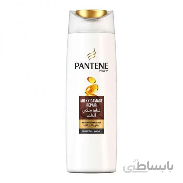 شامپو ۴۰۰ml پنتن حاوی ویتامین B5 با خواص شیر مناسب برای ترمیم و تقویت موی سر – Pantene Milky damage repair shampoo