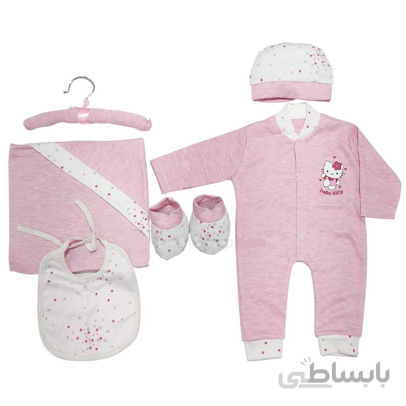 ست لباس بیمارستانی نوزادی 7 تکه طرح کیتی صورتی مادرکر Mothercare