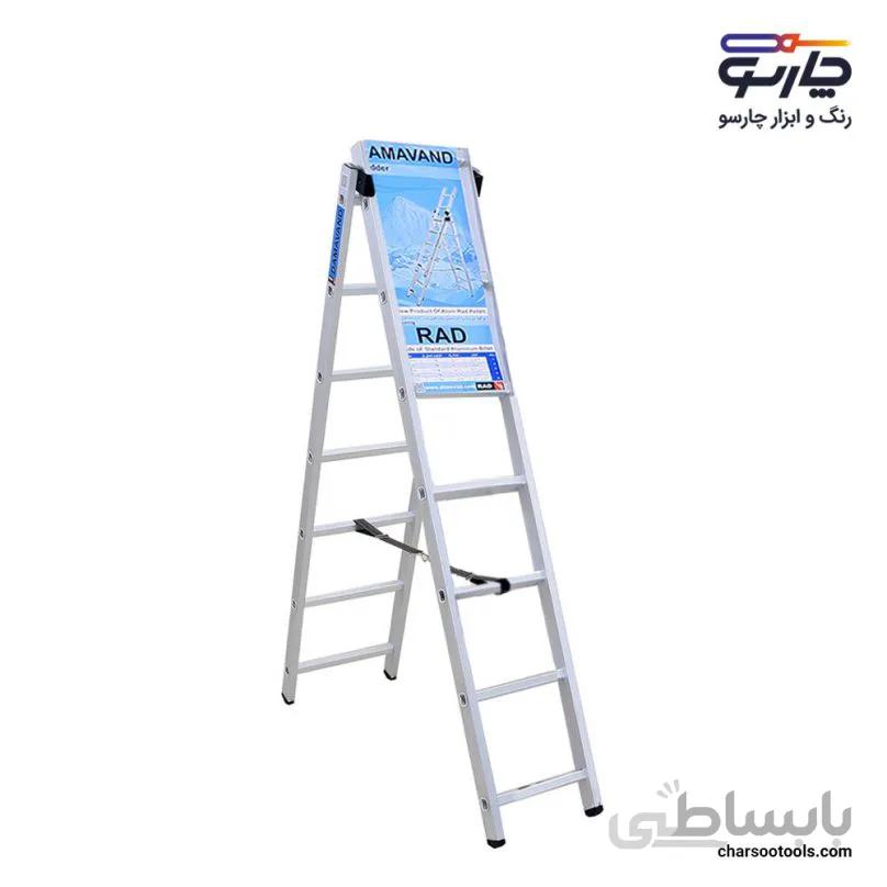 نردبان آلومینیوم 2متری پله مربع دماوند