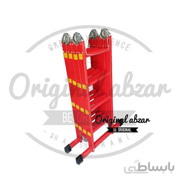 نردبان آلمینیومی 4 تکه 16 پله 5 متری جهان ارتفاع