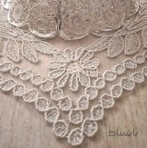 رومیزی ۴ تیکه دانتل (لاکچری) ا romizi dantel