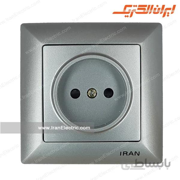 پریز برق ساده الیزه نقره ای